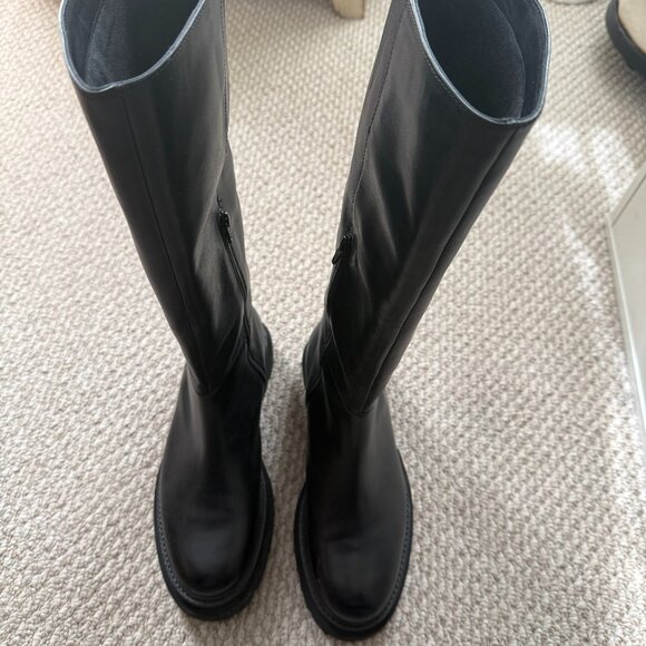 Seychelles Black Vegan Leather Knee Boots - Picture 1 of 3